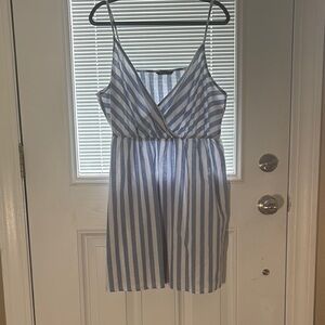 SHEIN Blue and White Striped Dress
